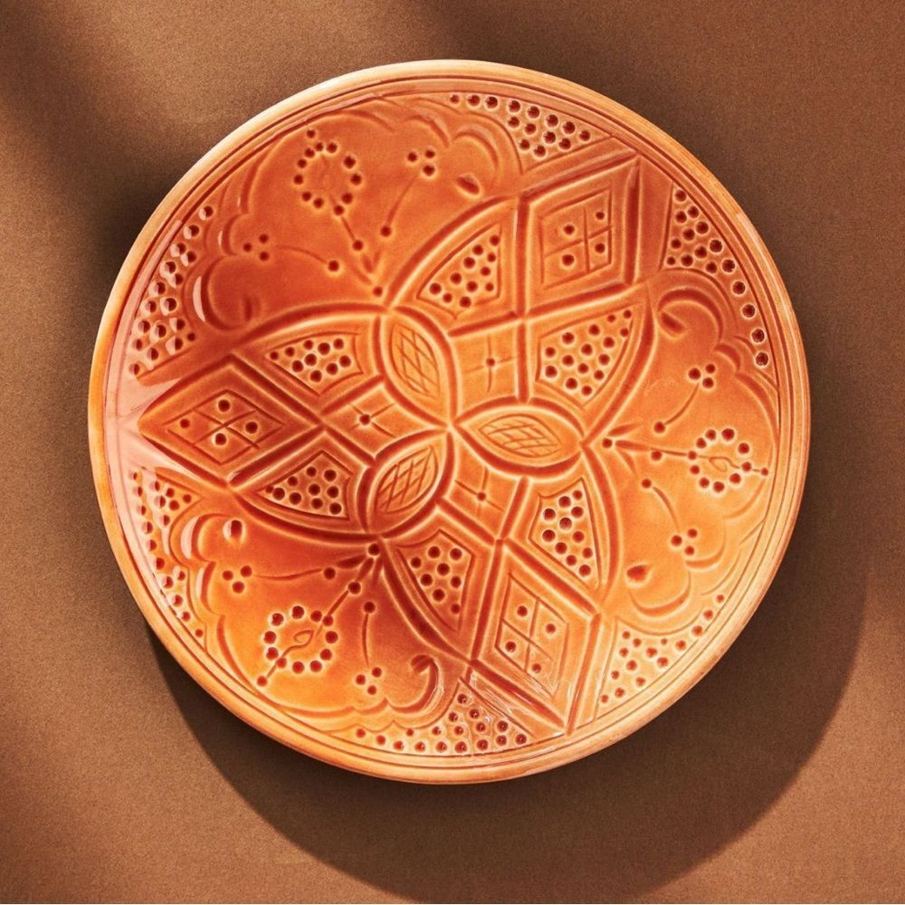 Anthropologie NWT Moroccan Engraved Ceramic Side Plate